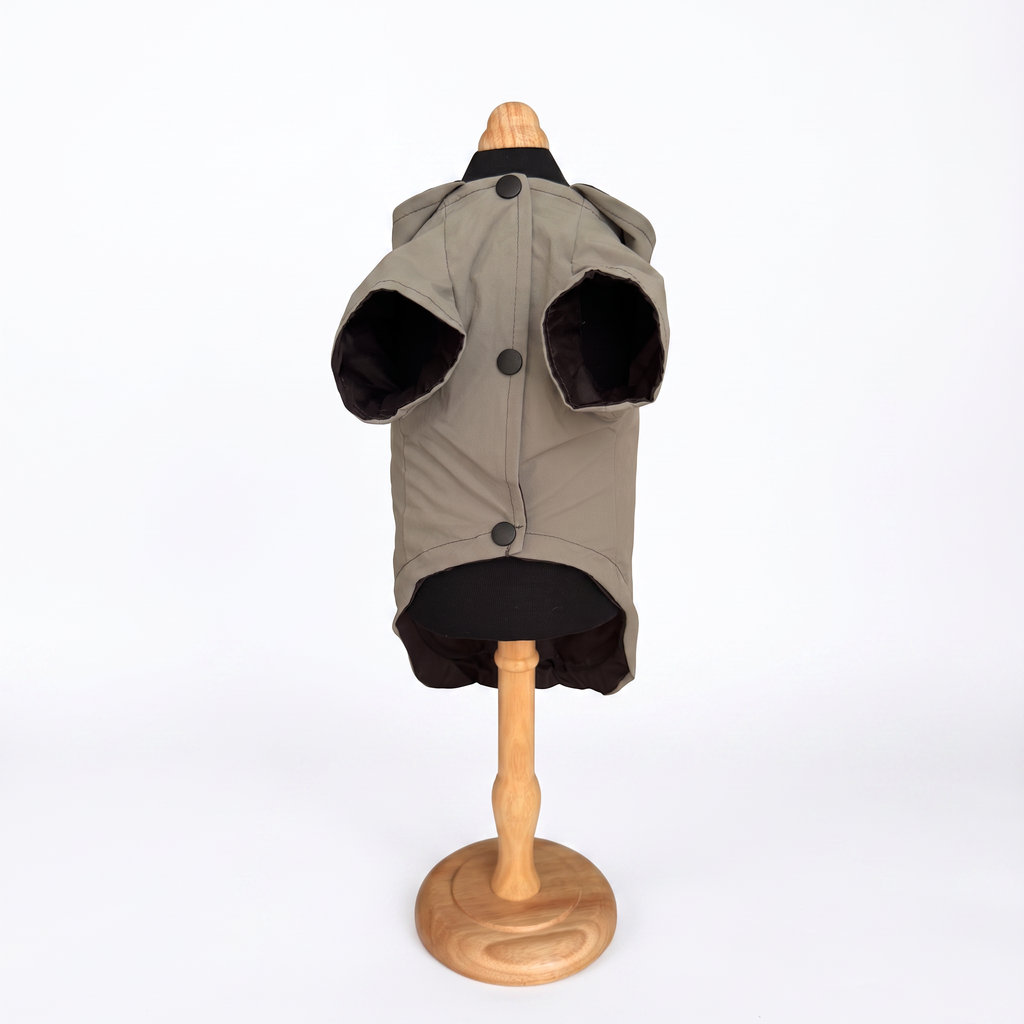 【Chubby Melon】Waterproof Hooded Dog Rain Jacket Windproof Reflective Stripe Puppy Outdoor Coat for Small Dogs