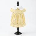 [Chubby melon]Cute Plaid Pet Ruffle Hem Princess Gown, Breathable Daily Outfit for Small Dogs & Cats