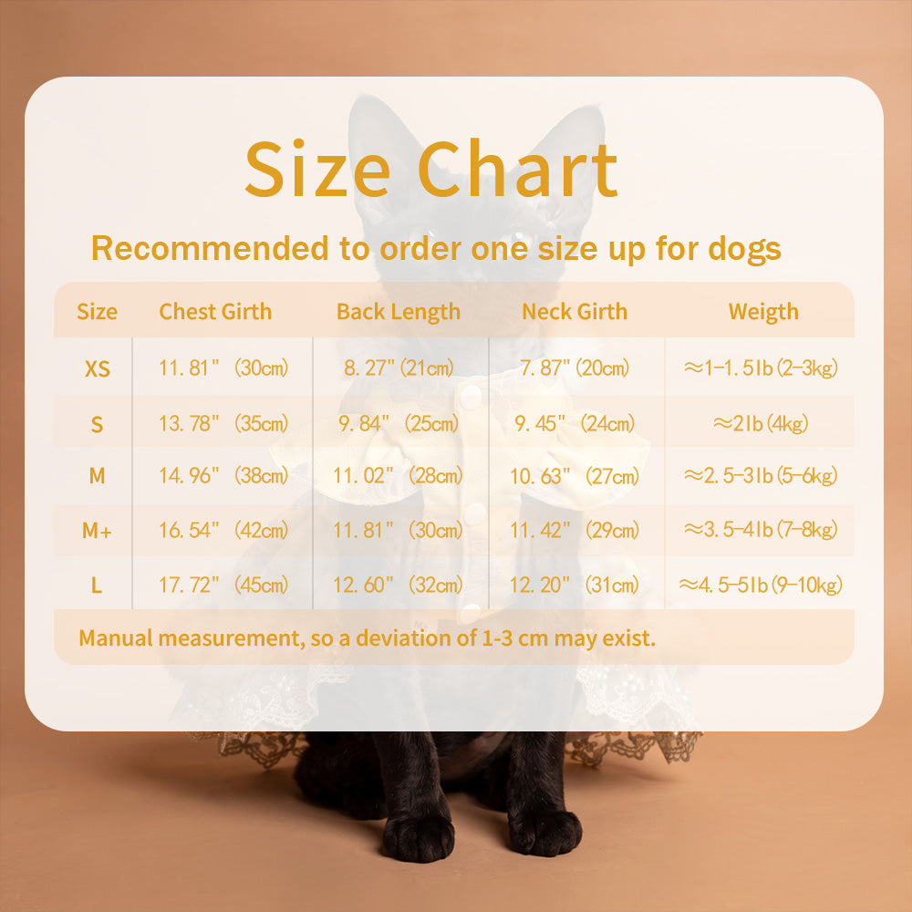 [Pangxigua]Golden Peony Jacquard Chinese Style Pet Dress, Faux Fur Trim Padded Winter Festival Costume for Small Dogs & Cats
